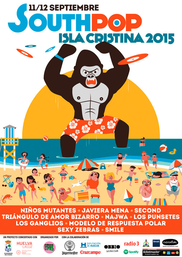cartel South Pop Isla Cristina 2015