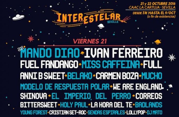 Interestelar Sevilla cierra su cartel