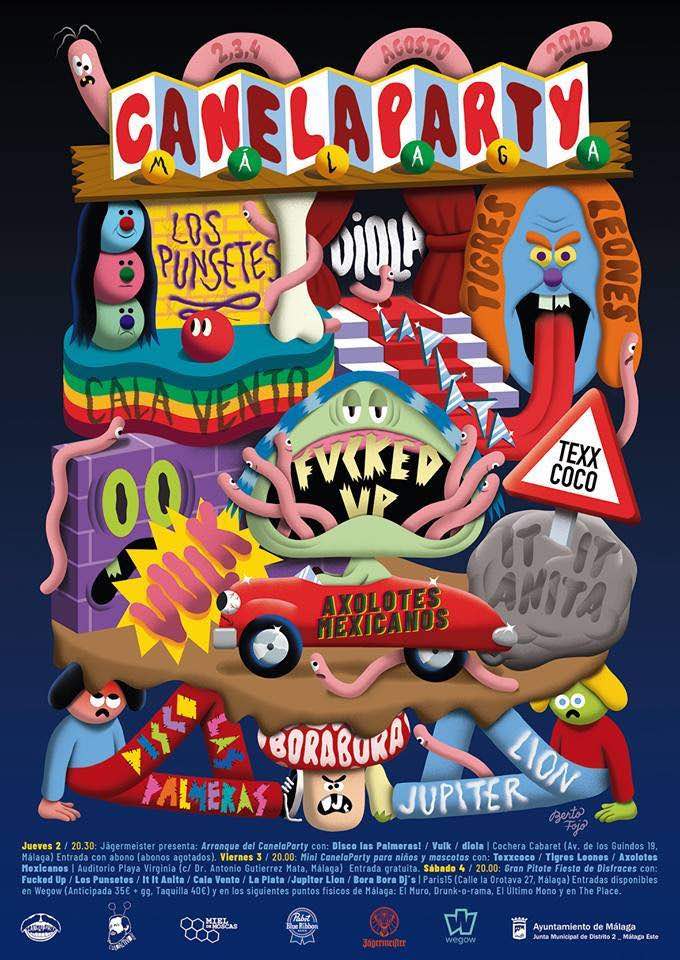 cartel por días del CanelaParty 2018