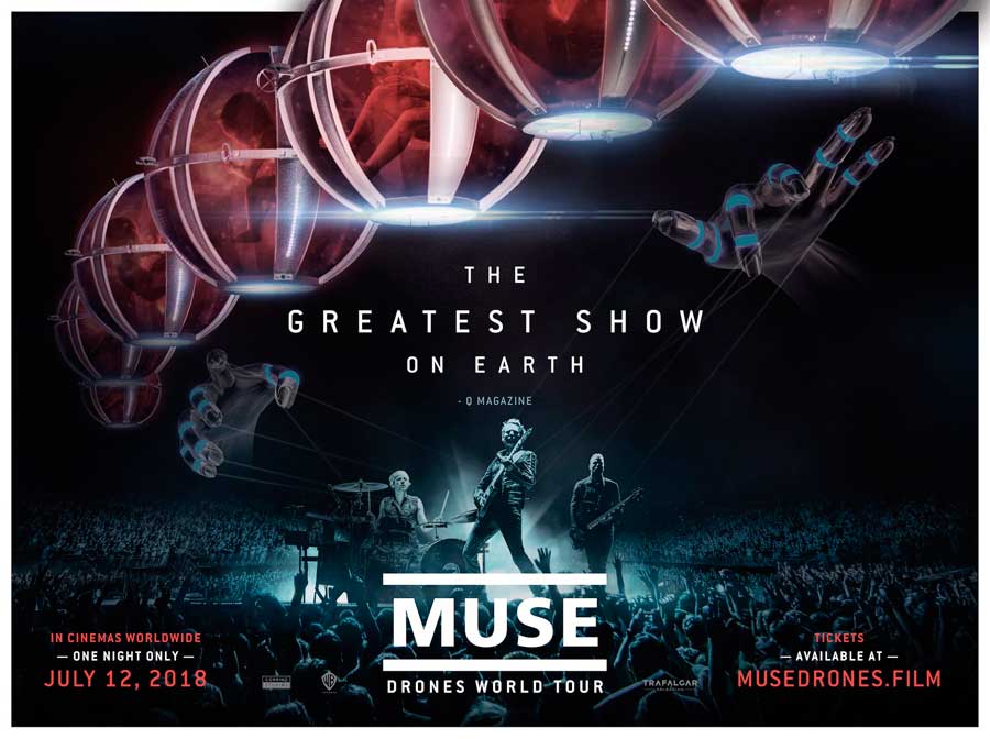 Sorteamos 4 entradas para ver el Drones World Tour de Muse en cines
