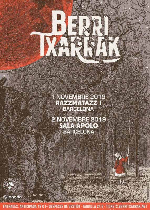 Dos conciertos de Berri Txarrak en Barcelona