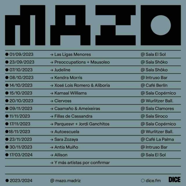 MAZO primeras confirmaciones