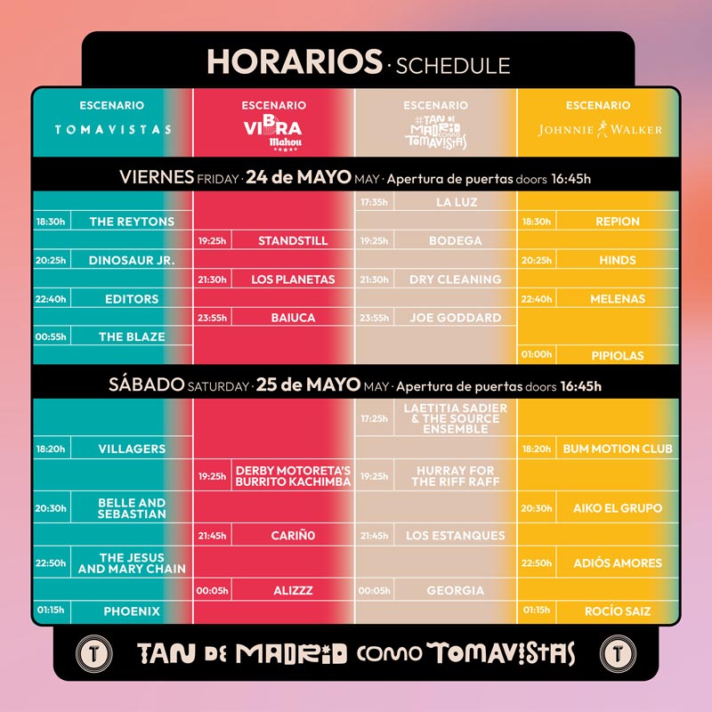 horarios tomavistas 2024
