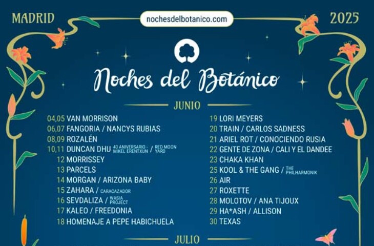 cartel noches del botánico 2025