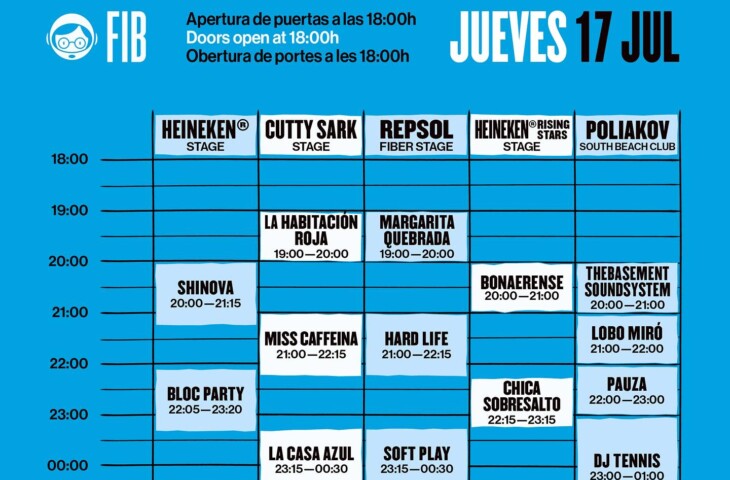 Horarios FIB 2025