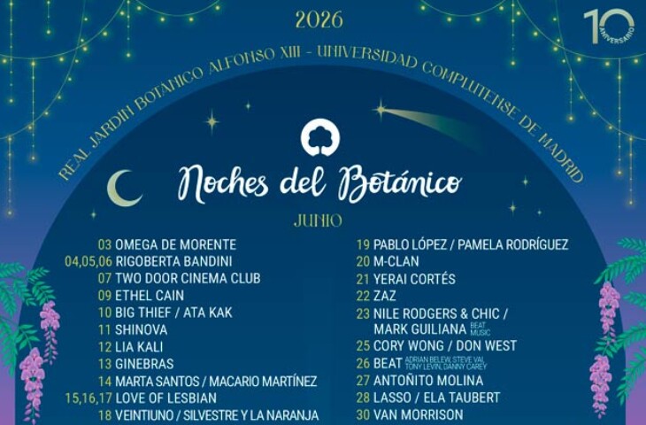 noches del botanico 2026